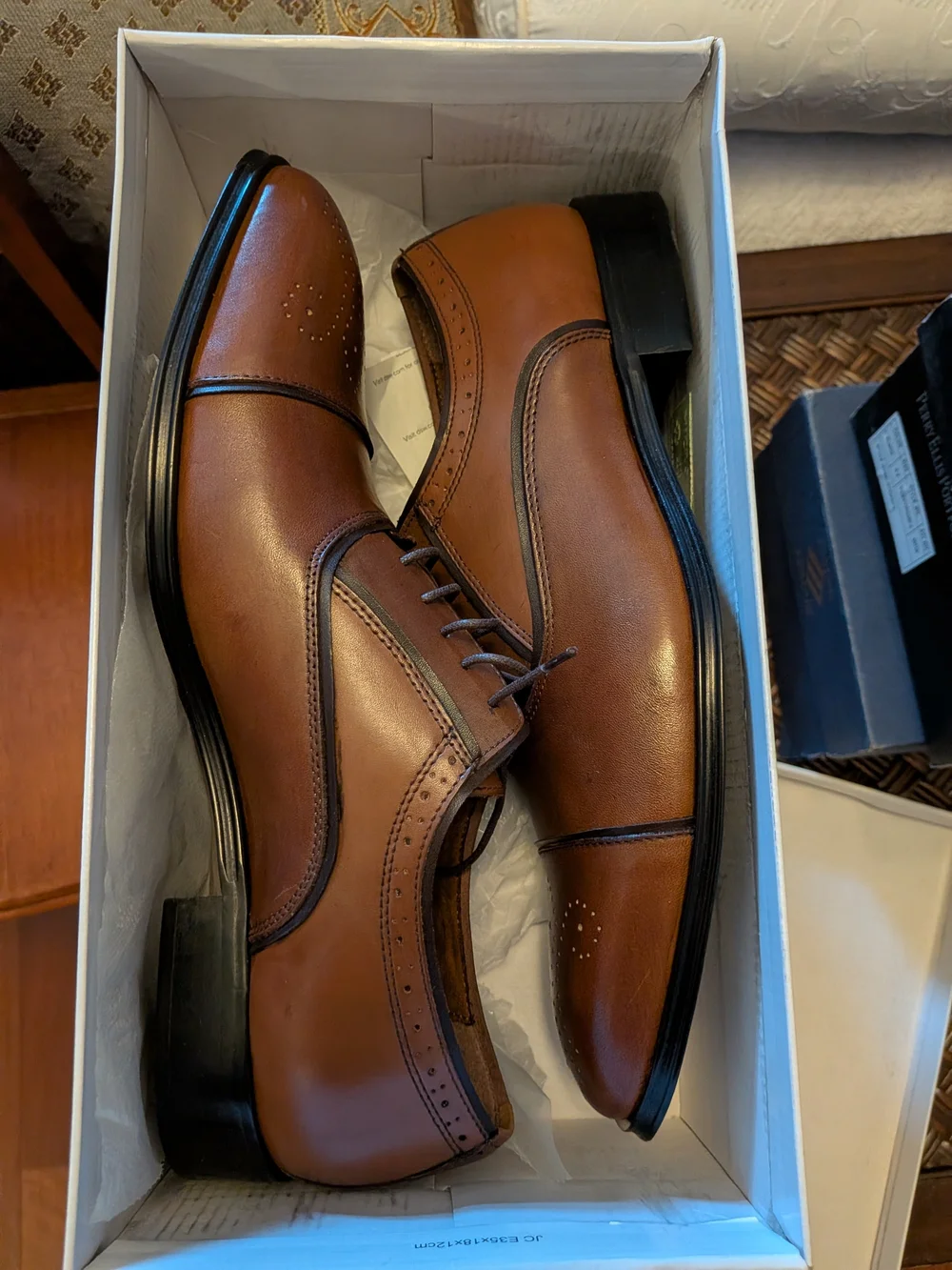 Steve Madden Brown Leather Cap-Toe Oxfords